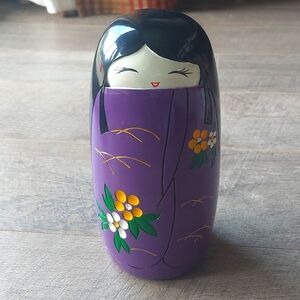 Vintage Kokeshi Piggy bank girl Japanese doll
